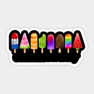 Celebrate Diversity Frozen Popsicle Treats Desserts Sticker